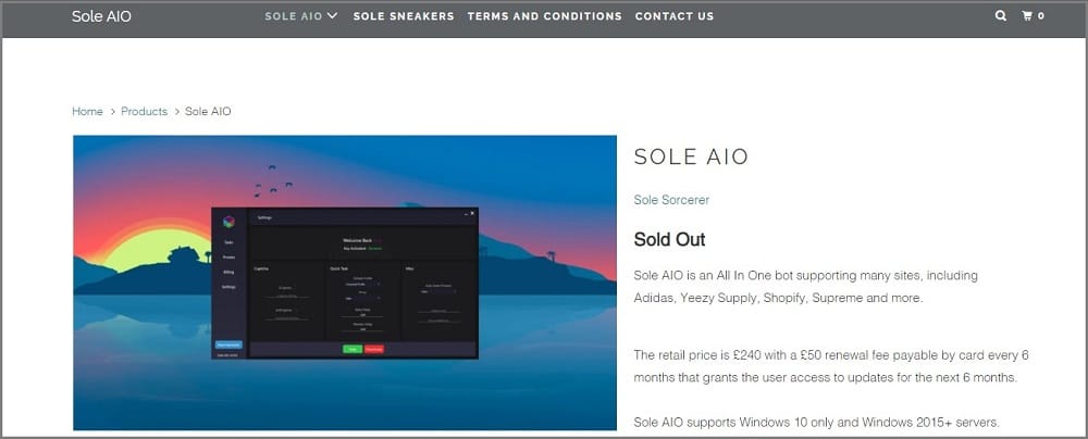 Sole AIO Supreme Bot