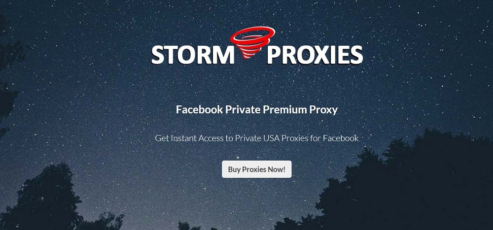 用于 Facebook 代理的 StormProxies