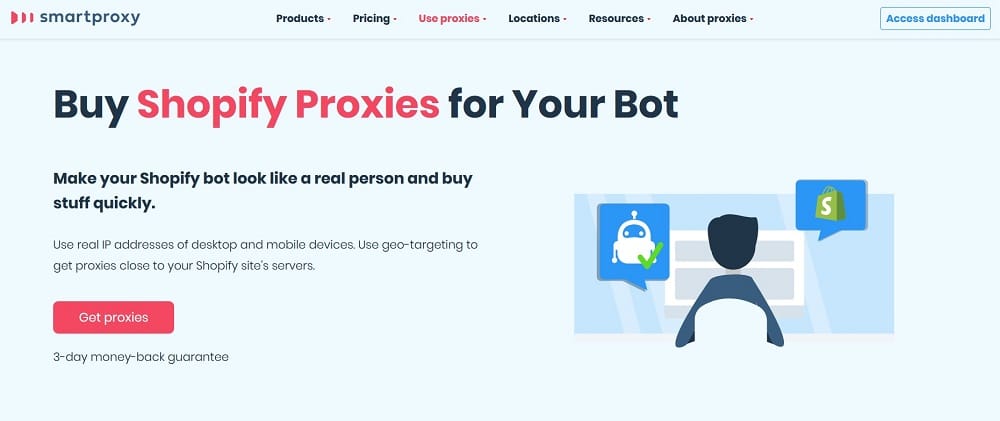 用于 shopify 机器人的 smartproxy