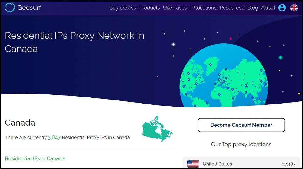 Geosurf Proxies Provider of Canada