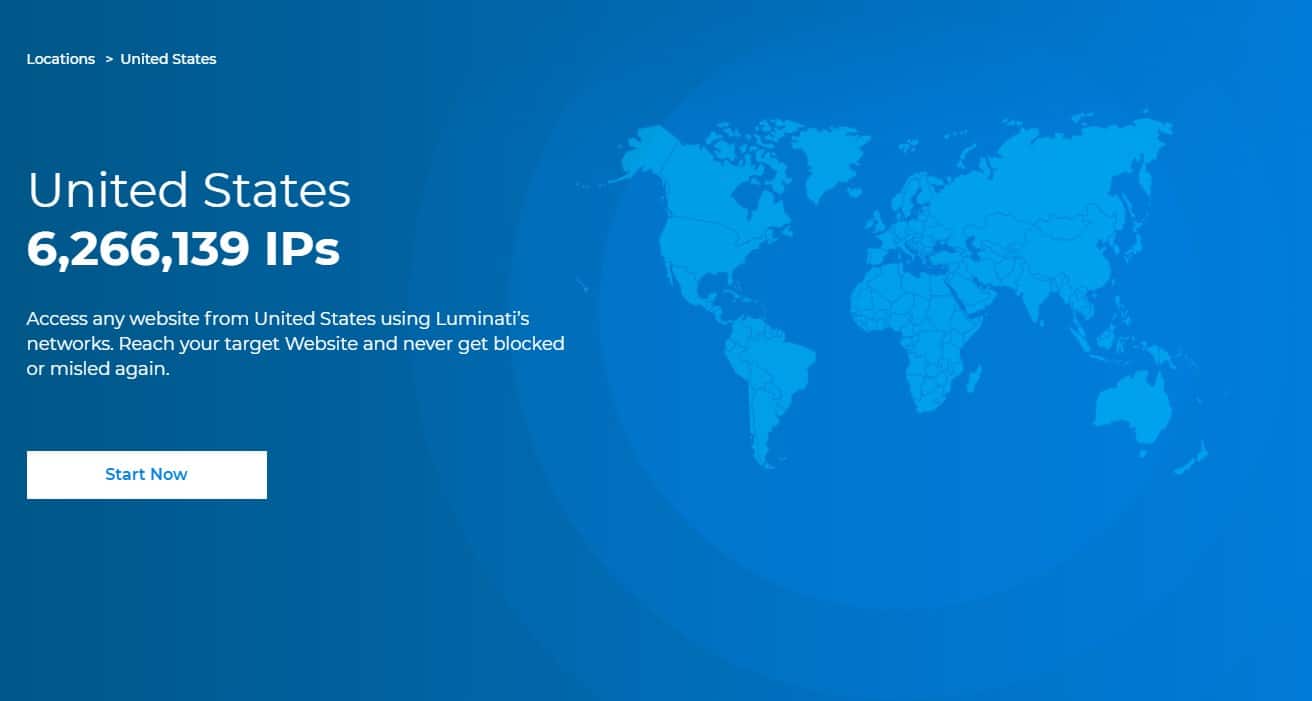 Luminati us location