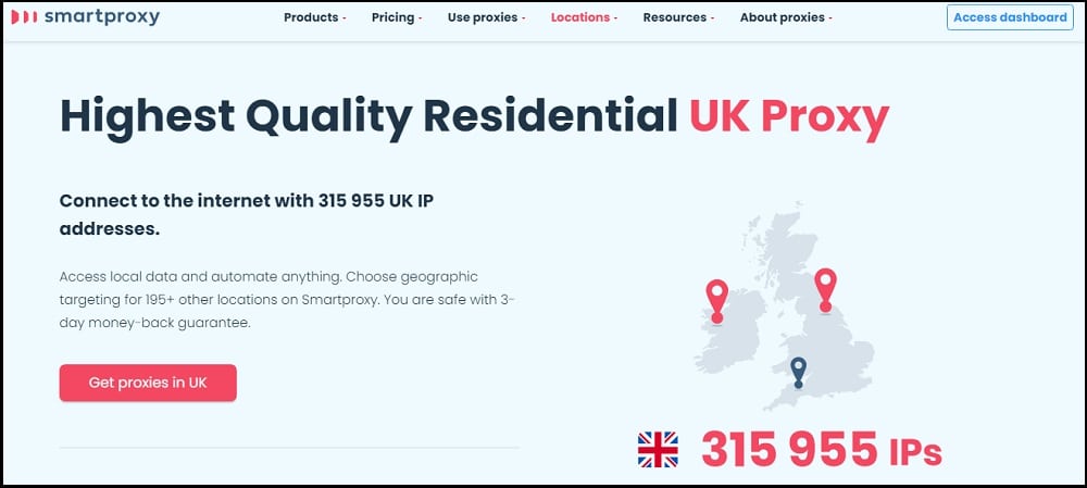 Smart Proxy Location in UK