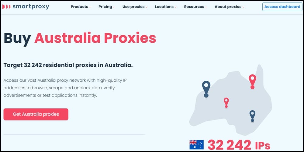 SmartProxy location of Australia