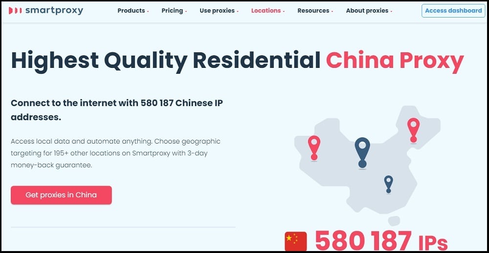 Smartproxy Location of China