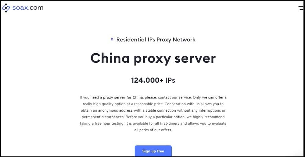 Soax Location in China