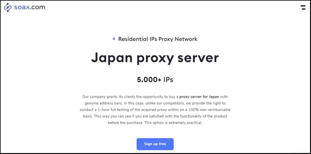 Soax Proxies Location in Japan