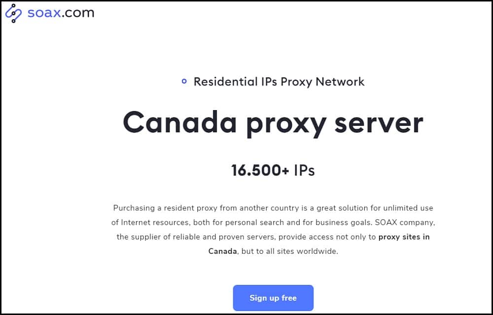 Soax Proxies Provider of Canada