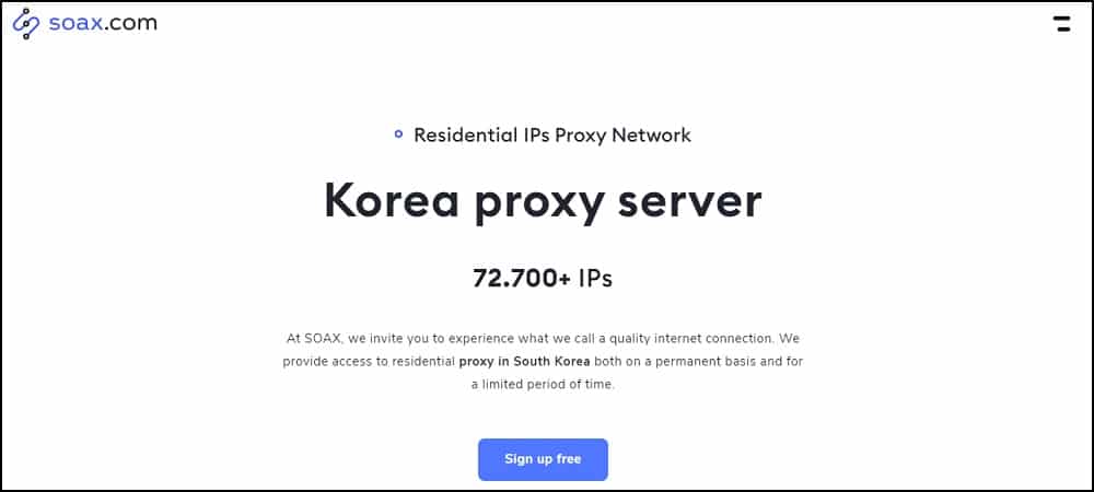 Soax Proxy Location in Korea