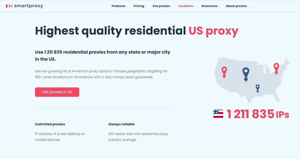 smartproxy us location