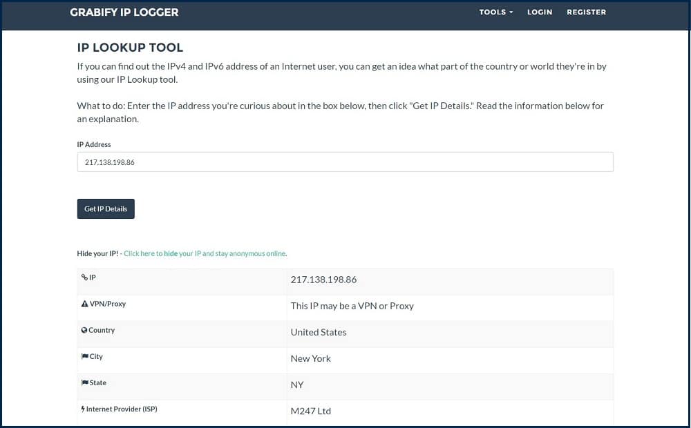 Grabify ip logger