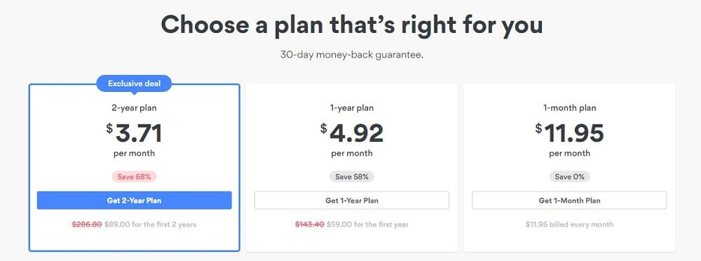 NordVPN Pricing and Plan