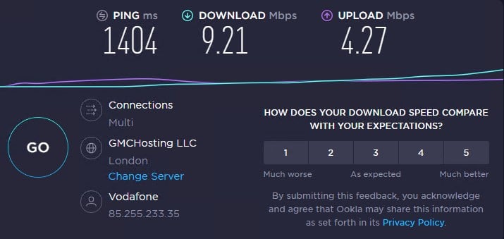 Thesocialproxy ip 2 speed test