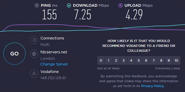 Thesocialproxy ip 3 speed test