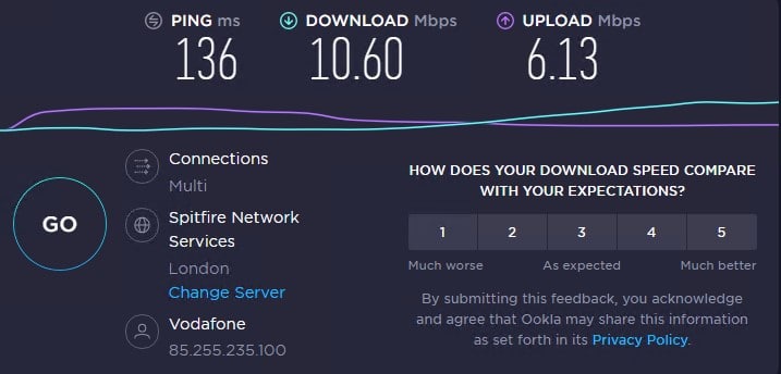 Thesocialproxy ip 8 speed test