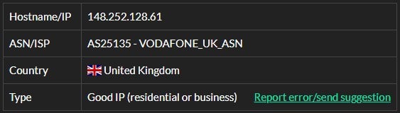 Thesocialproxy ip3 isp test