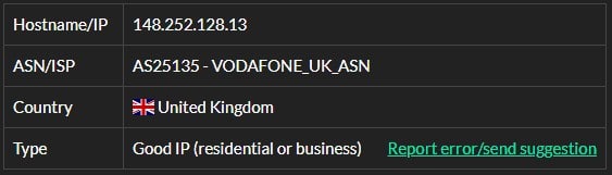 Thesocialproxy ip5 isp test