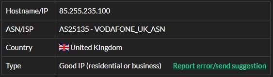 Thesocialproxy ip8 isp test