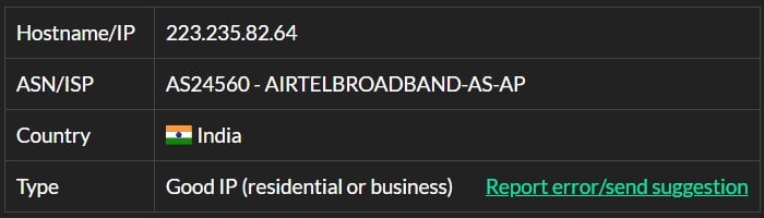 astroproxy Ip 6 isp test