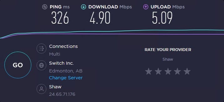 astroproxy Ip 7 speed test