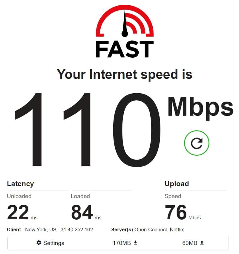 ip 9 Speed test