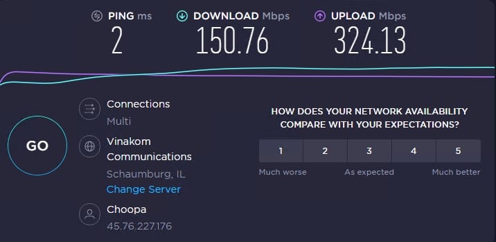 使用 blazingseo 进行 vps IP 测试