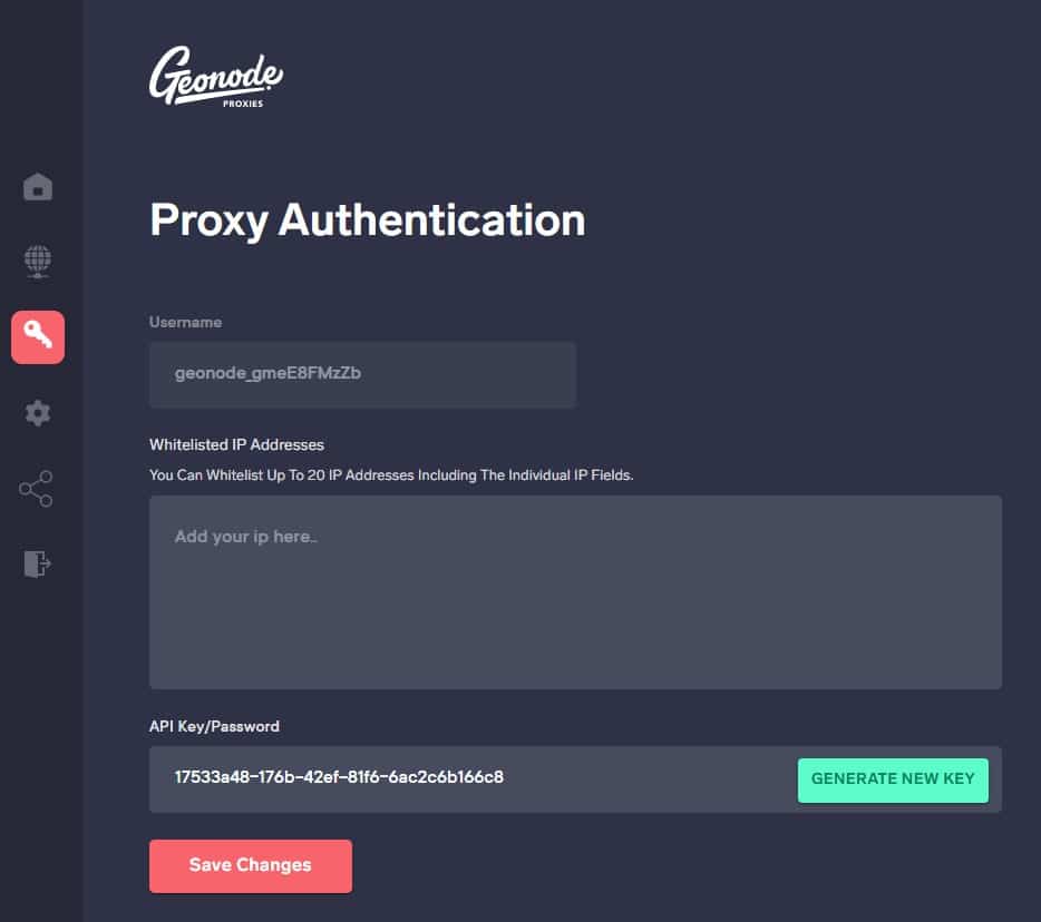 Geonode authentication