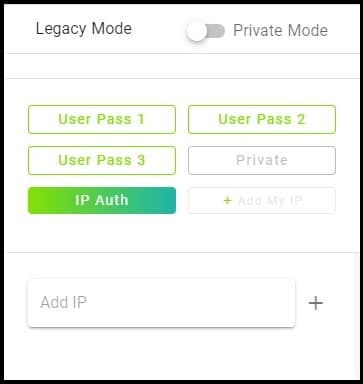 Leafproxies authentication