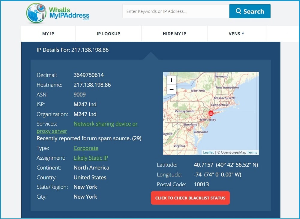 Tracing the IP