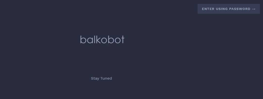 Balkobot 登录网站