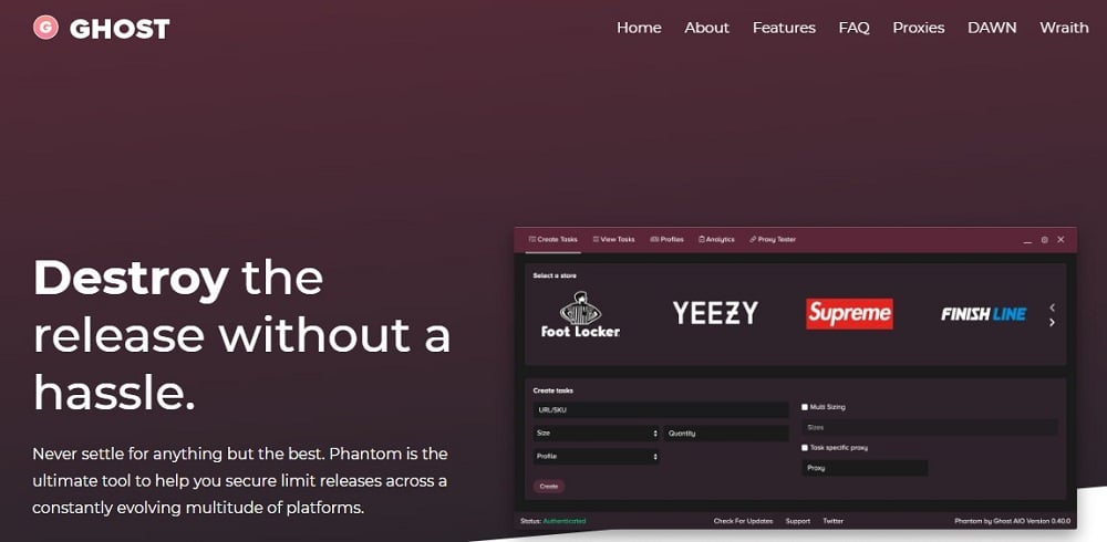 Ghost AIO Homepage