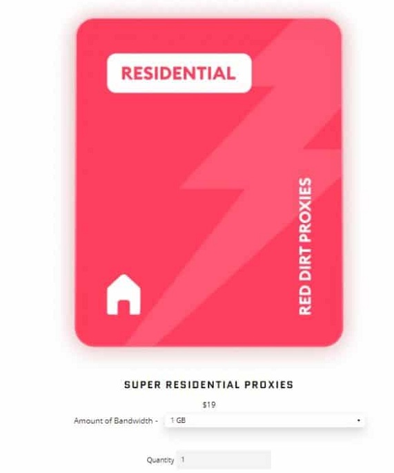 Red Dirt Residential Proxies Pricing