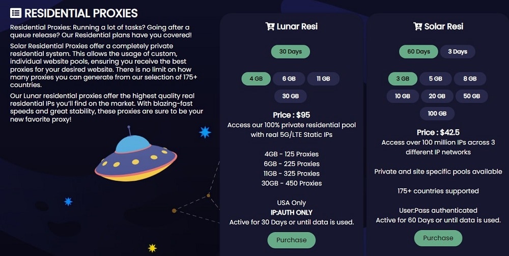 Space Proxies Residential Proxies