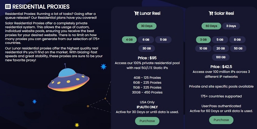 Space Proxies Residential Proxies