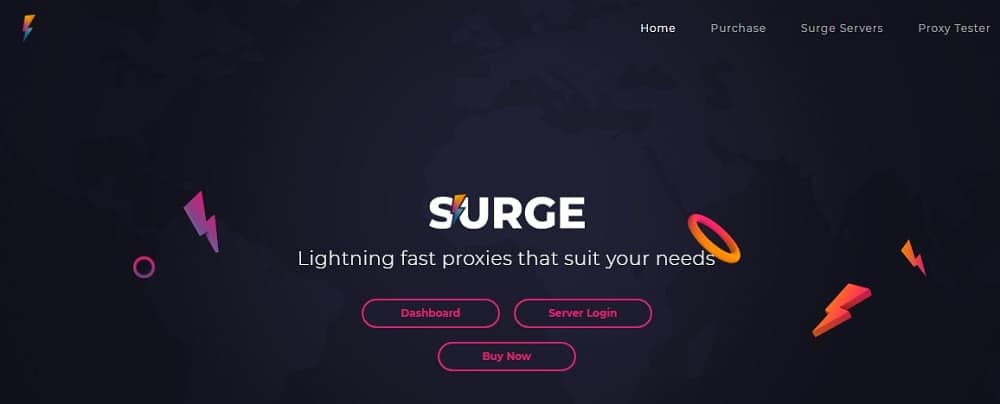 Surge Proxies Homepage