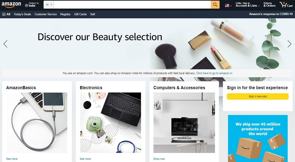 Amazon Homepage