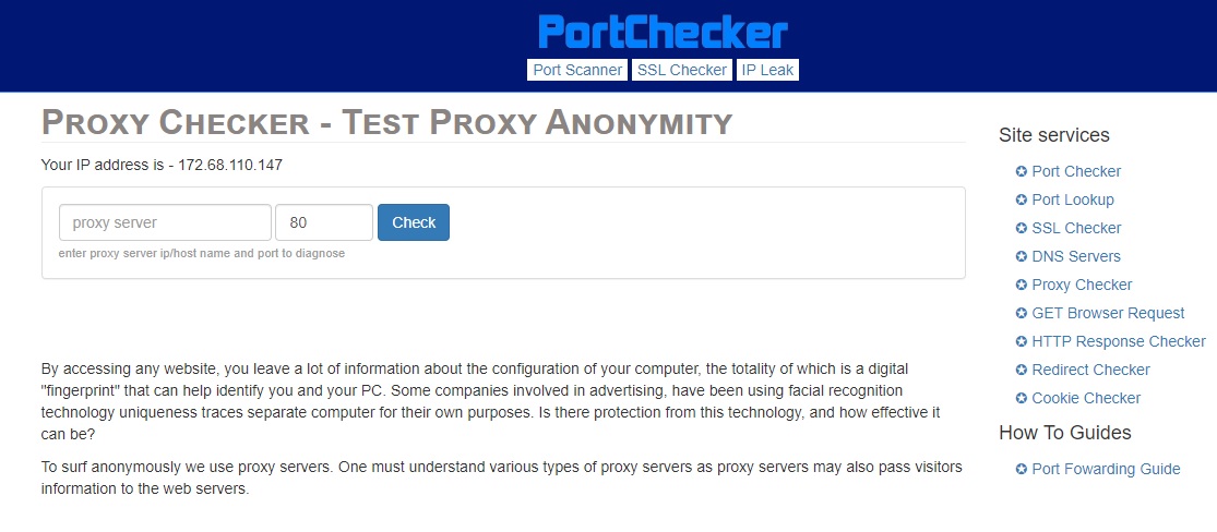 PortChecker Overview