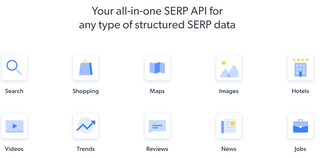 SERP API for any type of structures serp data