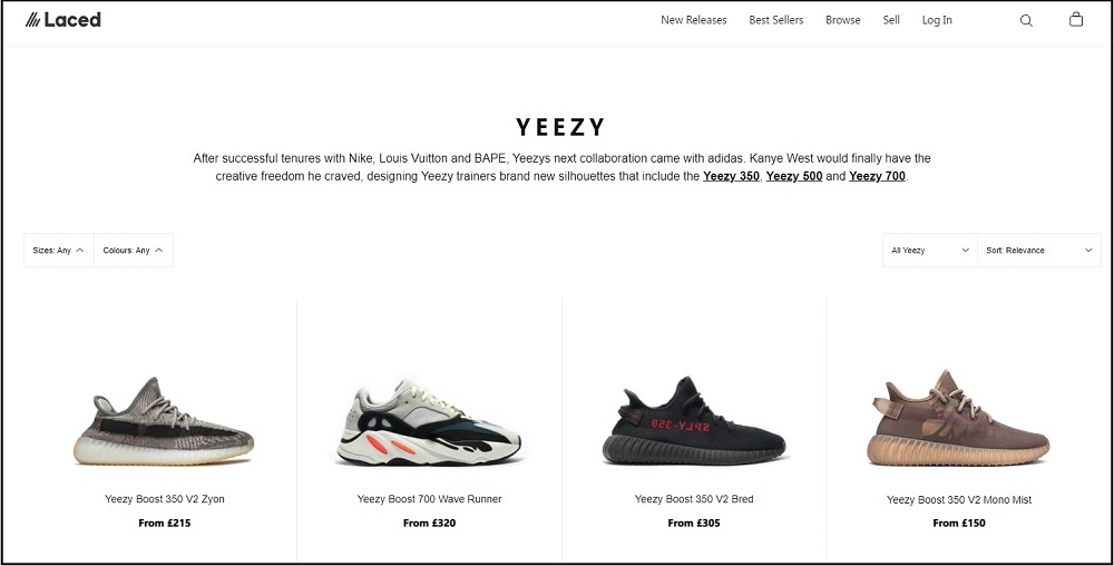 Selling your Yeezys on Laced