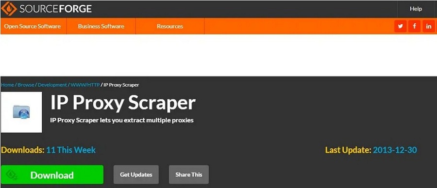 IP Proxy Scraper homepage