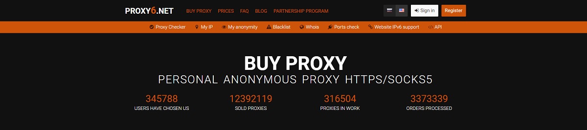 Proxy6 Homepage