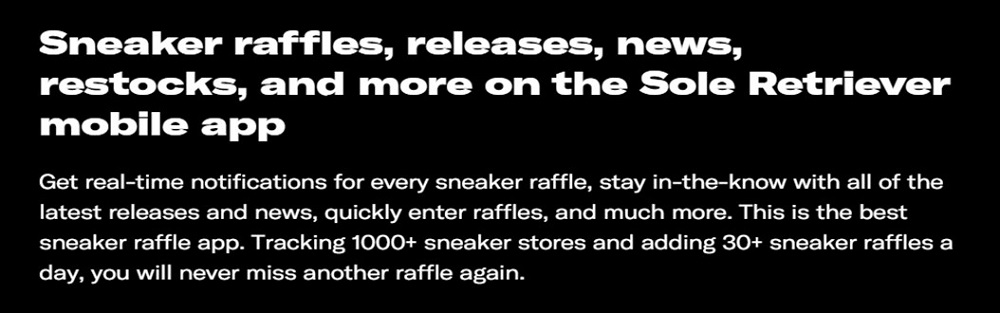 Sneaker Raffle Mobile app