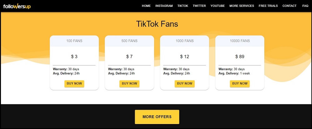 Followersup for TikTok Bot