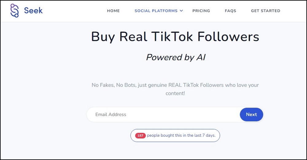 Seek Socially for TikTok Bot
