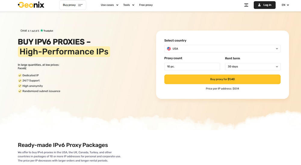 Geonix IPv6 Proxies