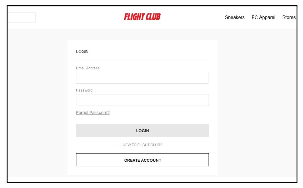 Create Account on Fight Club