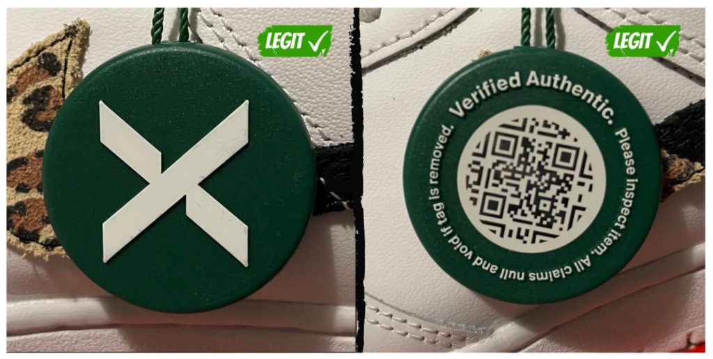 Examine the authenticity tag for the StockX logo