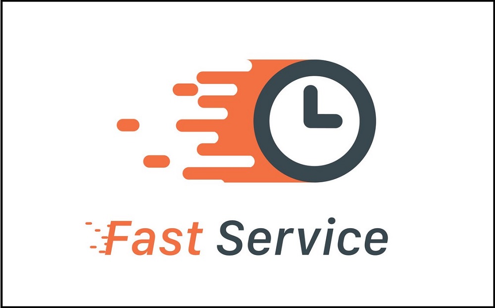 Service is fast and efficient