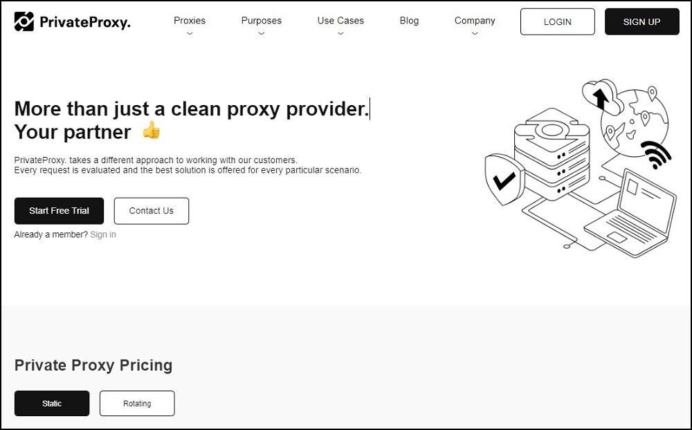 Private Proxy Homepage