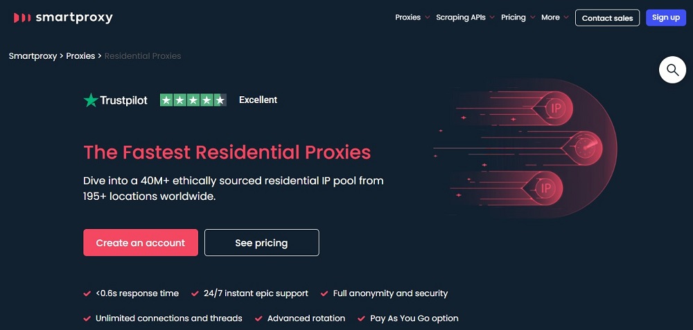 Smartproxy 最快的住宅代理服务器