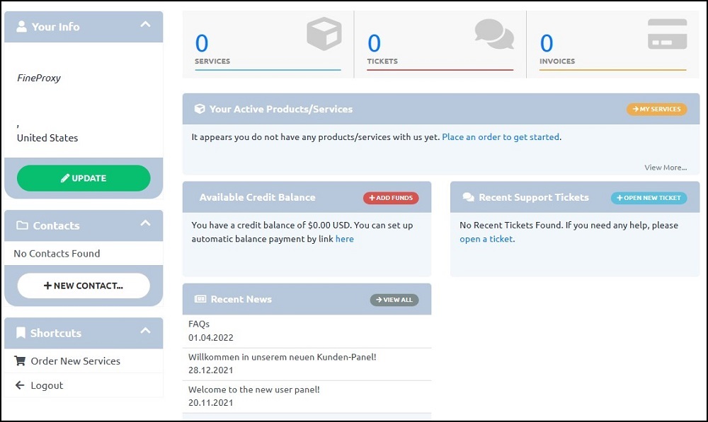 Use of Fineproxy.de